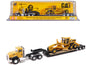 CAT Caterpillar CT660 Day Cab Tractor Yellow with Lowboy Trailer and 163H Motor Grader 1/87 (HO) Diecast Model by Masters <h2>CAT Masters</h2> <p>High-quality car perfect for collectors enthusiasts. F