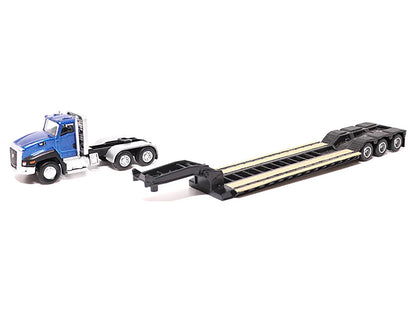 CAT Caterpillar CT660 Day Cab Tractor Blue Metallic with Lowboy Trailer and 315C L Hydraulic Excavator Yellow 1/87 (HO) Diecast Model by Masters <h2>CAT Masters</h2> <p>High-quality car perfect for co