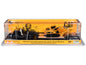 Kenworth T880 SBFS Sleeper Tandem Tractor Black with Lowboy Trailer and CAT 320D L Hydraulic Excavator Yellow 1/87 (HO) Diecast Model by Diecast Masters