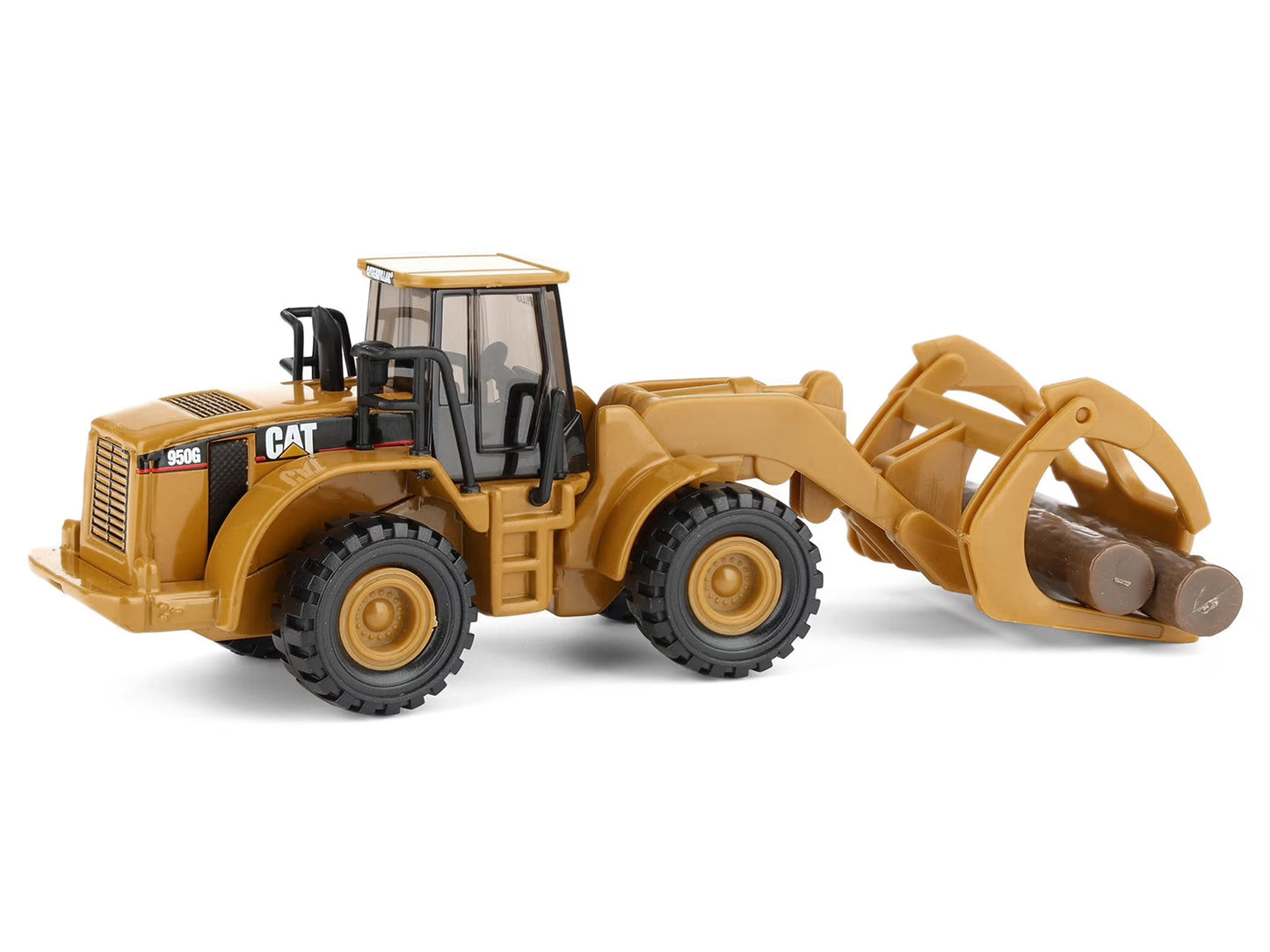 CAT Caterpillar 950G Wheel Loader Yellow with Log Fork and Wood Accessories 1/87 (HO) Diecast Model by Masters <h2>CAT Masters</h2> <p>High-quality car perfect for collectors enthusiasts. Features det