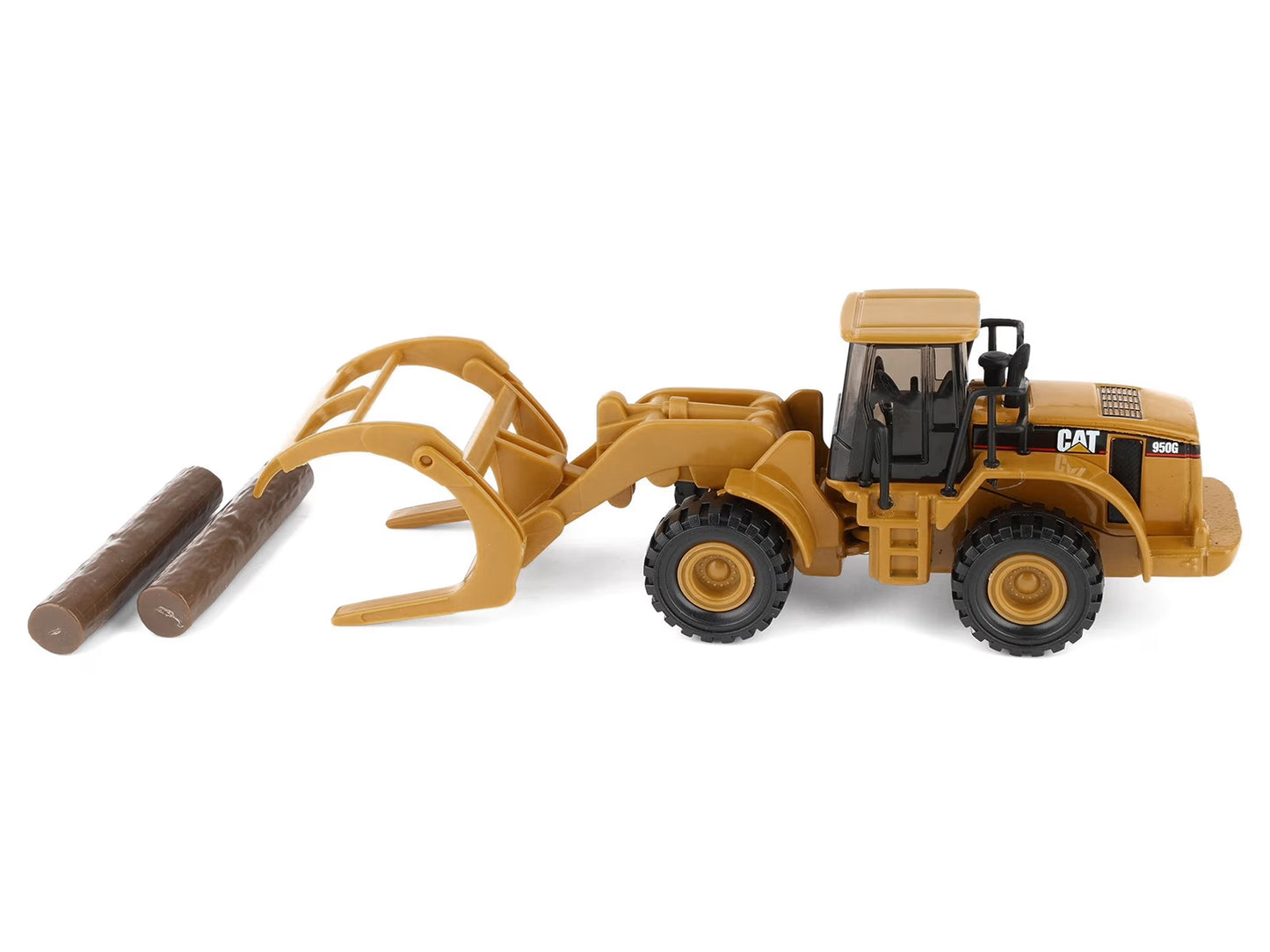 CAT Caterpillar 950G Wheel Loader Yellow with Log Fork and Wood Accessories 1/87 (HO) Diecast Model by Masters <h2>CAT Masters</h2> <p>High-quality car perfect for collectors enthusiasts. Features det