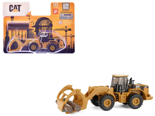 CAT Caterpillar 950G Wheel Loader Yellow with Log Fork and Wood Accessories 1/87 (HO) Diecast Model by Masters <h2>CAT Masters</h2> <p>High-quality car perfect for collectors enthusiasts. Features det