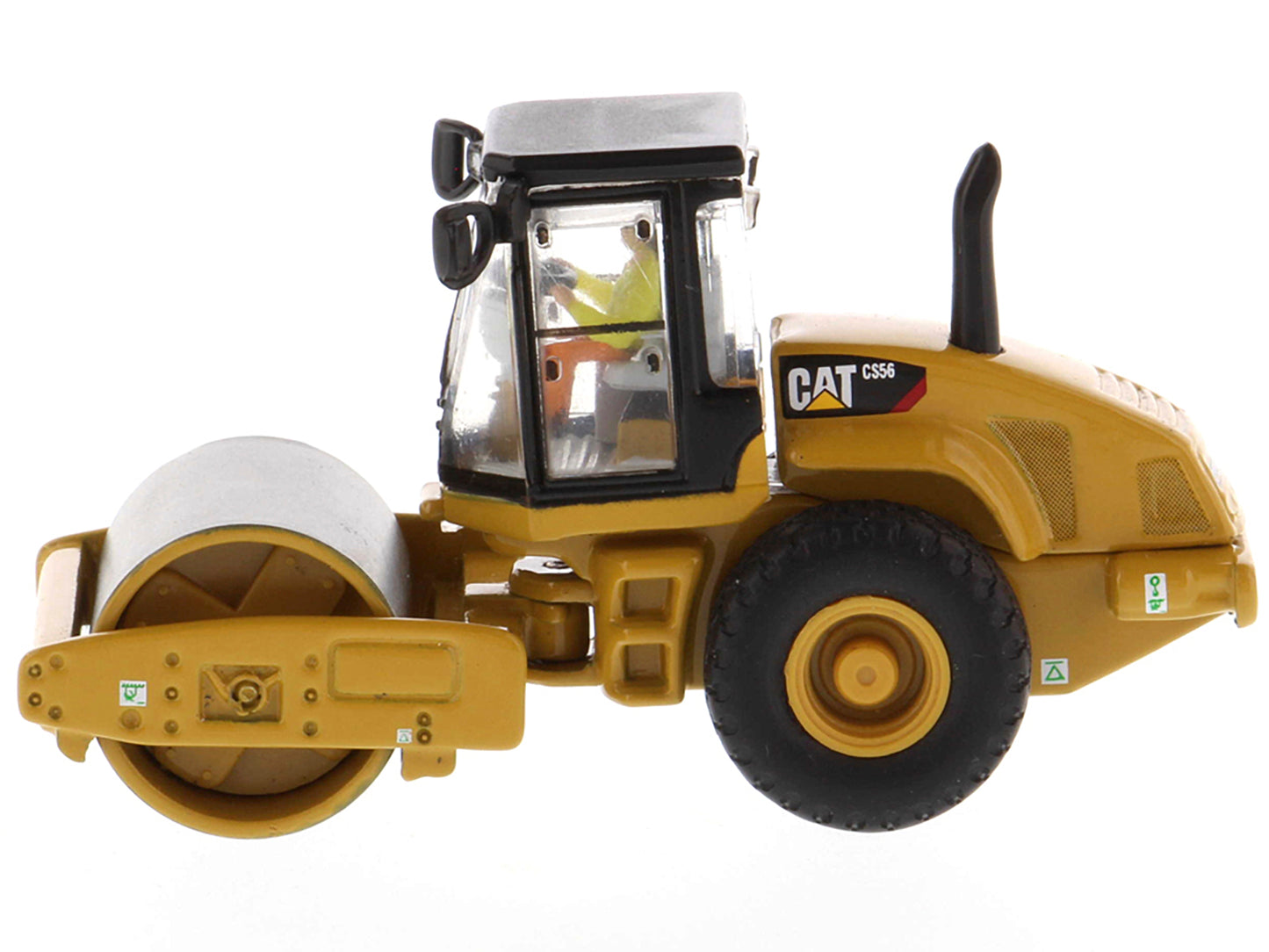 CAT Caterpillar CS56 Smooth Drum Vibratory Soil Compactor with Operator "High Line" Series 1/87 (HO) Scale Diecast Model by Masters <h2>CAT Masters</h2> <p>High-quality car perfect for collectors and