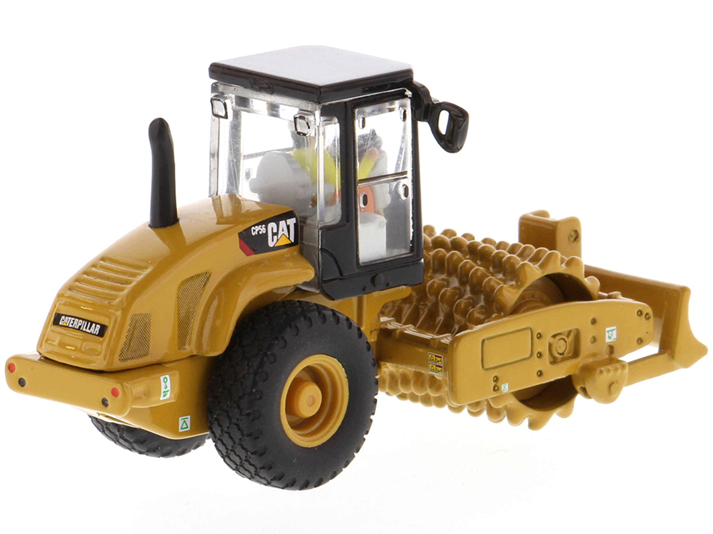 CAT Caterpillar CS56 Padfoot Drum Vibratory Soil Compactor with Operator "High Line" Series 1/87 (HO) Scale Diecast Model by Masters <h2>CAT Masters</h2> <p>High-quality car perfect for collectors and