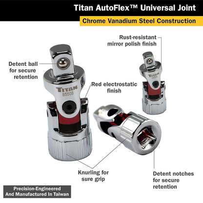 Titan Tools Auto Flex Universal Joint Socket Set (3-Piece)