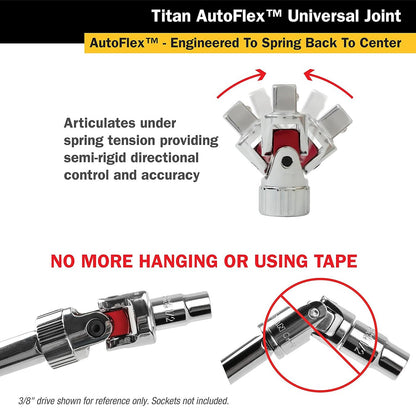 Titan Tools Auto Flex Universal Joint Socket Set (3-Piece)