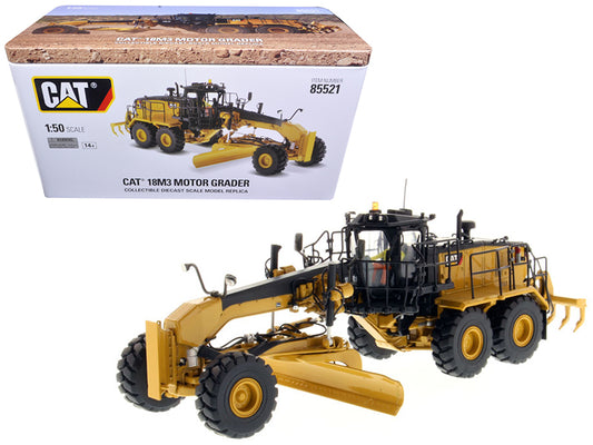 CAT Caterpillar 18M3 Motor Grader with Operator "High Line Series" 1/50 T&y Diecast Model by T&y Diecast Masters