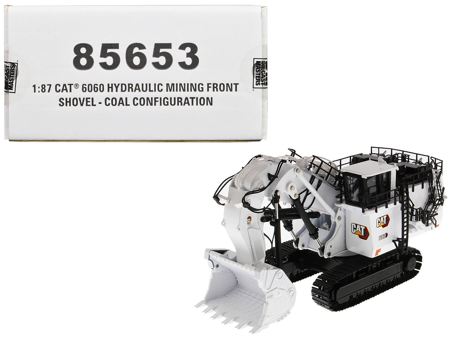CAT Caterpillar 6060 Hydraulic Mining Front Shovel Coal Configuration White "High Line Series" 1/87 (HO) Scale Diecast Model by Masters <h2>CAT Masters</h2> <p>High-quality car perfect for collectors