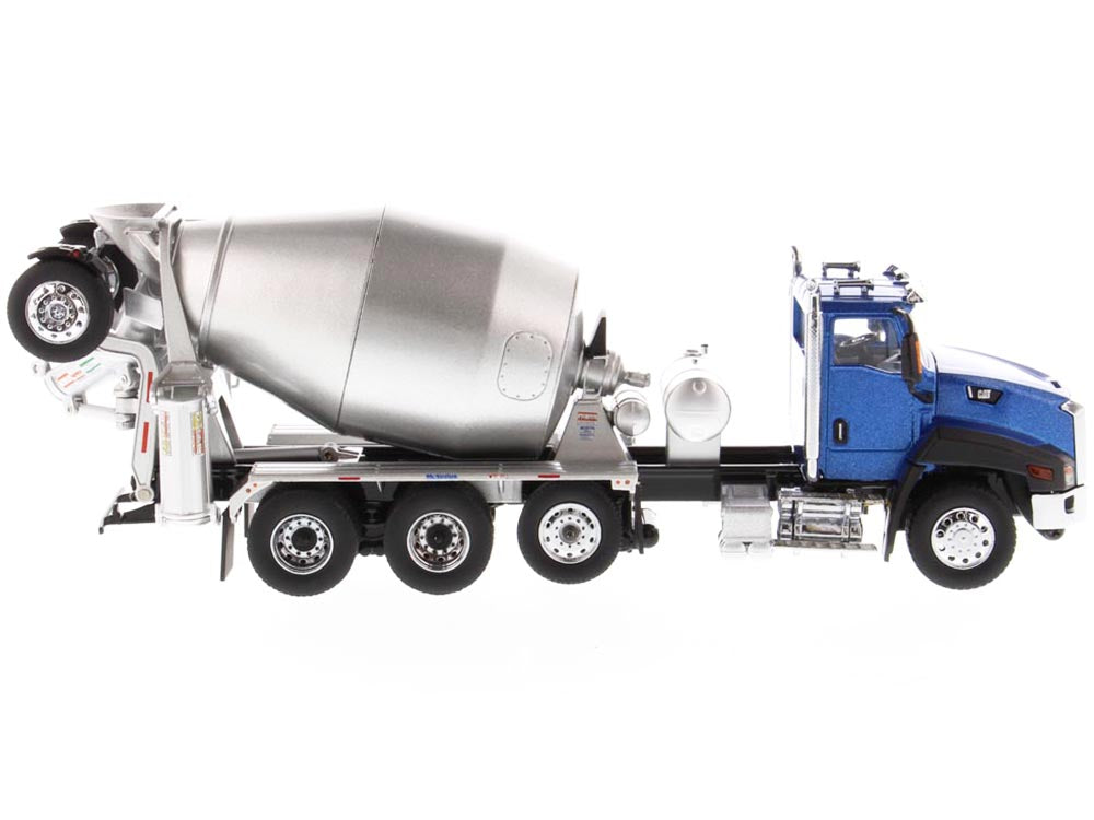 CAT Caterpillar CT660 Day Cab Tractor with McNeilus Concrete Mixer Truck Blue Metallic 1/50 T&y Diecast Model by T&y Diecast Masters