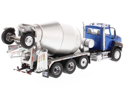 CAT Caterpillar CT660 Day Cab Tractor with McNeilus Concrete Mixer Truck Blue Metallic 1/50 T&y Diecast Model by T&y Diecast Masters