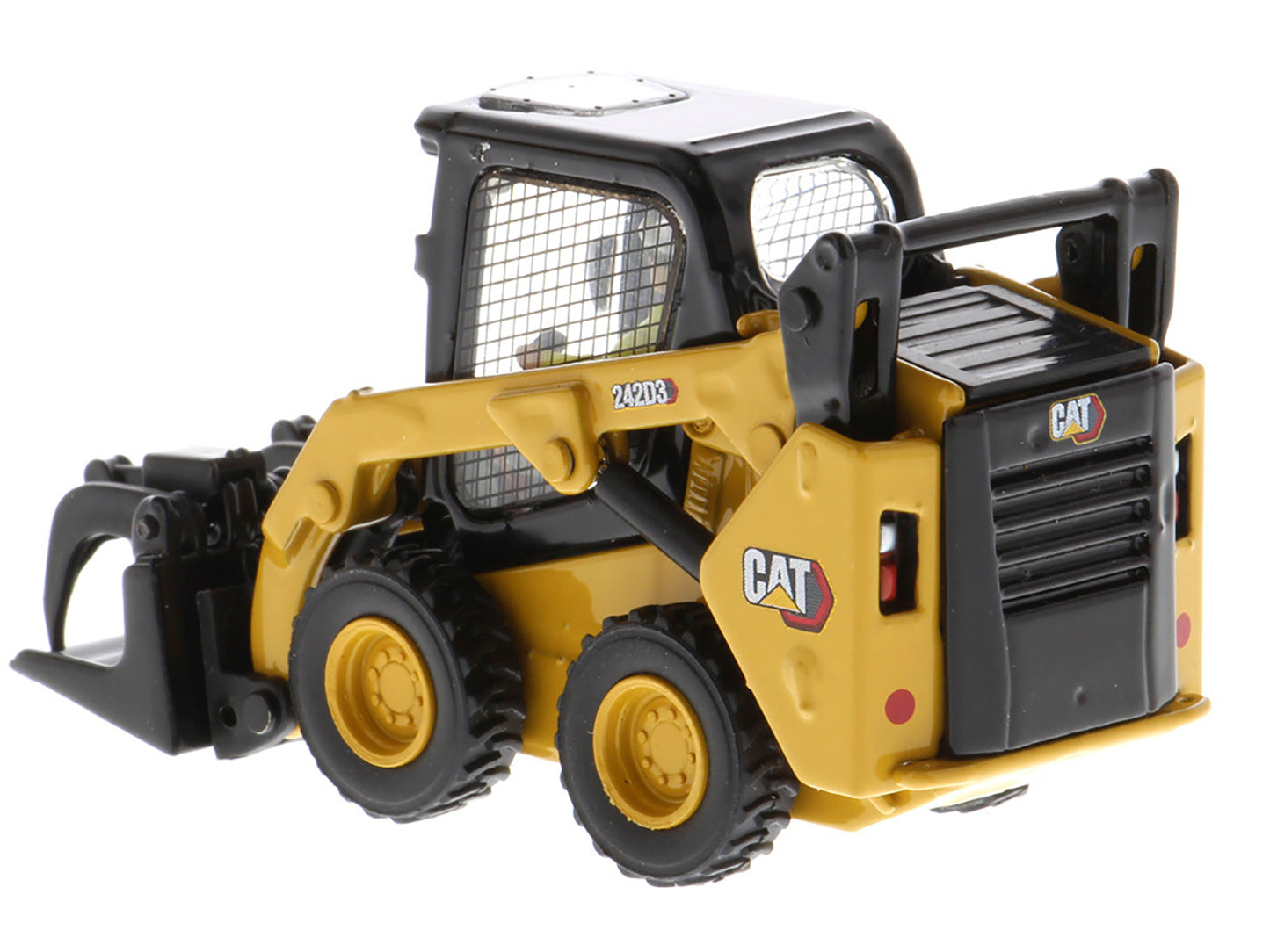 CAT Caterpillar 242D3 Wheeled Skid Steer Loader with Work Tools and Operator Yellow "High Line Series" 1/50 Diecast Model by Masters <h2>CAT Masters</h2> <p>High-quality car perfect for collectors ent