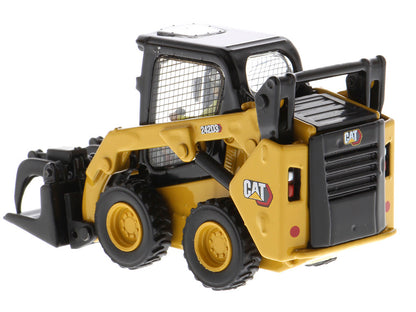 CAT Caterpillar 242D3 Wheeled Skid Steer Loader with Work Tools and Operator Yellow "High Line Series" 1/50 Diecast Model by Masters <h2>CAT Masters</h2> <p>High-quality car perfect for collectors ent