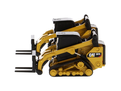 Set of 2 pieces CAT Caterpillar 272D2 Skid Steer Loader and 297D2 Compact Track with Accessories 1/64 Diecast Models by Masters <h2>Set Masters</h2> <p>High-quality model car perfect for collectors en