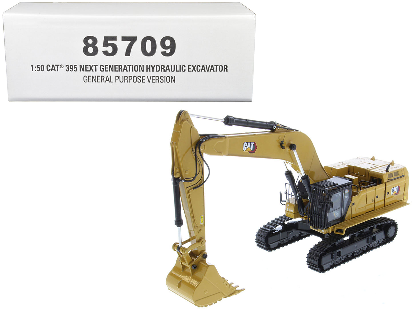 CAT Caterpillar 395 Next Generation Hydraulic Excavator (General Purpose Version) Yellow with Operator and Additional Tools "High Line" Series 1/50 Diecast Model by Masters <h2>CAT Masters</h2> <p>Hig