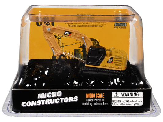 CAT Caterpillar 320 Hydraulic Excavator Grapple Yellow "Micro-Constructor" Series Diecast Model by Masters <h2>CAT Masters</h2> <p>High-quality car perfect for collectors and enthusiasts. Features det