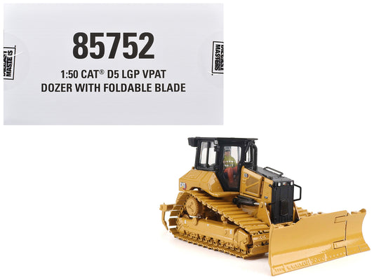 CAT Caterpillar D5 LGP Track-Type Dozer Yellow "High Line" Series 1/50 T&y Diecast Model by T&y Diecast Masters