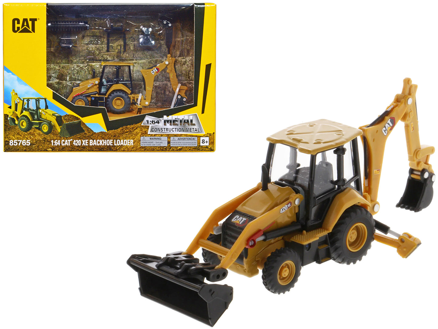 CAT Caterpillar 420 XE Backhoe Loader with Work Tools Yellow 1/64 Diecast Model by Masters <h2>CAT Masters</h2> <p>High-quality car perfect for collectors and enthusiasts. Features detailed interior e