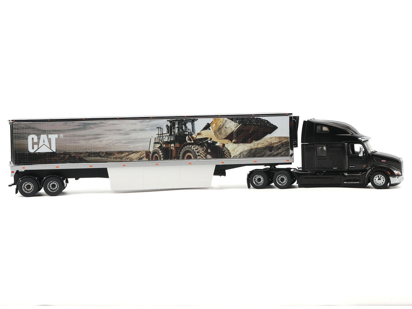 Peterbilt 579 UltraLoft Truck Tractor Black Metallic with "CAT Caterpillar" Mural Trailer "Transport Series" 1/50 Diecast Model by Masters <h2>Peterbilt Masters</h2> <p>High-quality car perfect for co