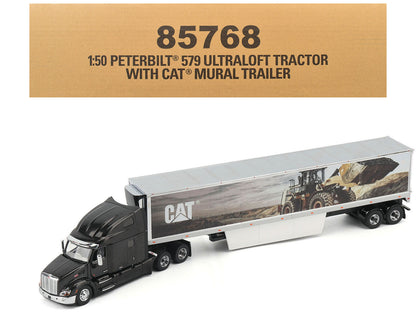 Peterbilt 579 UltraLoft Truck Tractor Black Metallic with "CAT Caterpillar" Mural Trailer "Transport Series" 1/50 Diecast Model by Masters <h2>Peterbilt Masters</h2> <p>High-quality car perfect for co