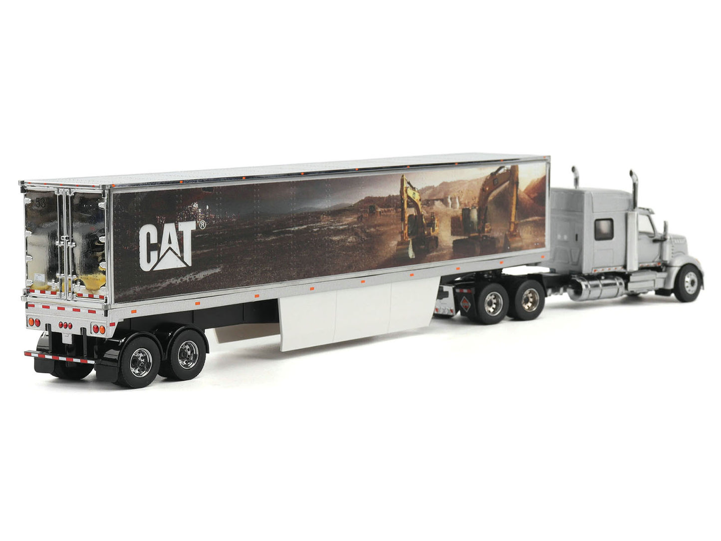 International Lonestar Truck with Sleeper Silver Metallic "CAT Caterpillar" Mural Trailer "Transport Series" 1/50 Diecast Model by Masters <h2>International Masters</h2> <p>High-quality car perfect fo