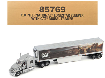 International Lonestar Truck with Sleeper Silver Metallic "CAT Caterpillar" Mural Trailer "Transport Series" 1/50 Diecast Model by Masters <h2>International Masters</h2> <p>High-quality car perfect fo