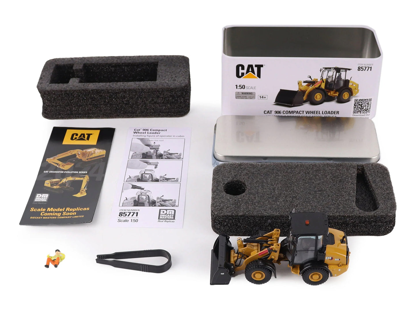 CAT Caterpillar 906 Compact Wheel Loader Yellow with Operator "High Line Series" 1/50 Diecast Model by Masters <h2>CAT Masters</h2> <p>High-quality car perfect for collectors and enthusiasts. Features