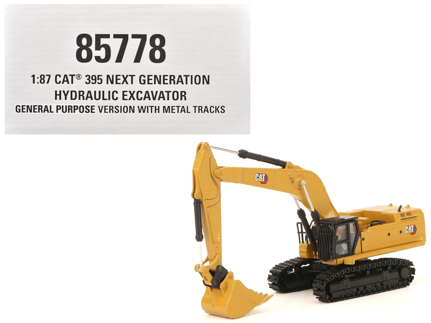 CAT Caterpillar 395 Next-Generation Hydraulic Excavator (Mass Version) Yellow with Additional Tools "High Line Series" 1/87 (HO) Diecast Model by Masters <h2>CAT Masters</h2> <p>High-quality car perfe