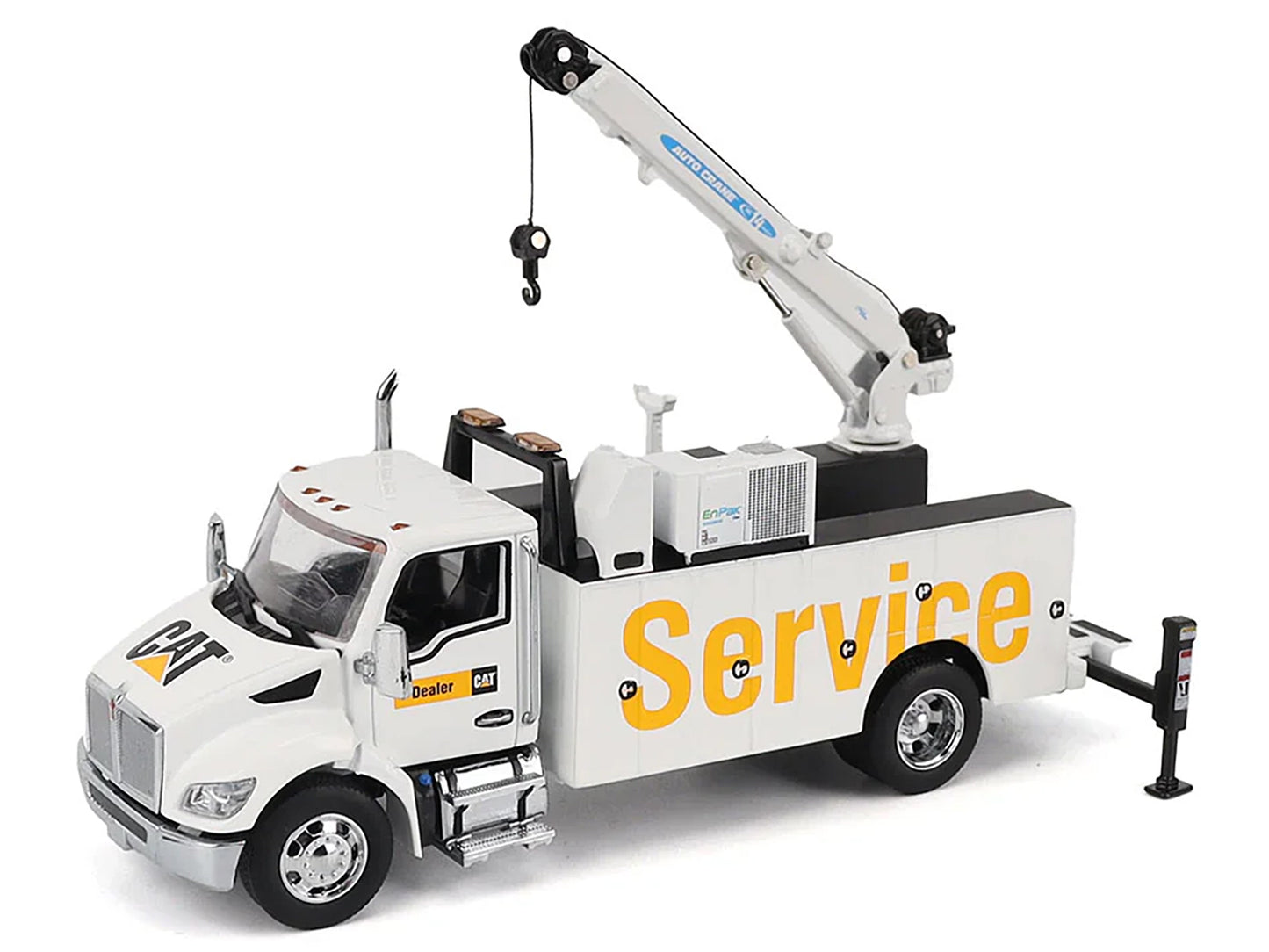 Kenworth T380 Auto-Crane Titan 85 Truck with Miller EnPak White "Transport Series" 1/50 Diecast Model by Masters <h2>Kenworth Masters</h2> <p>High-quality car perfect for collectors and enthusiasts. F