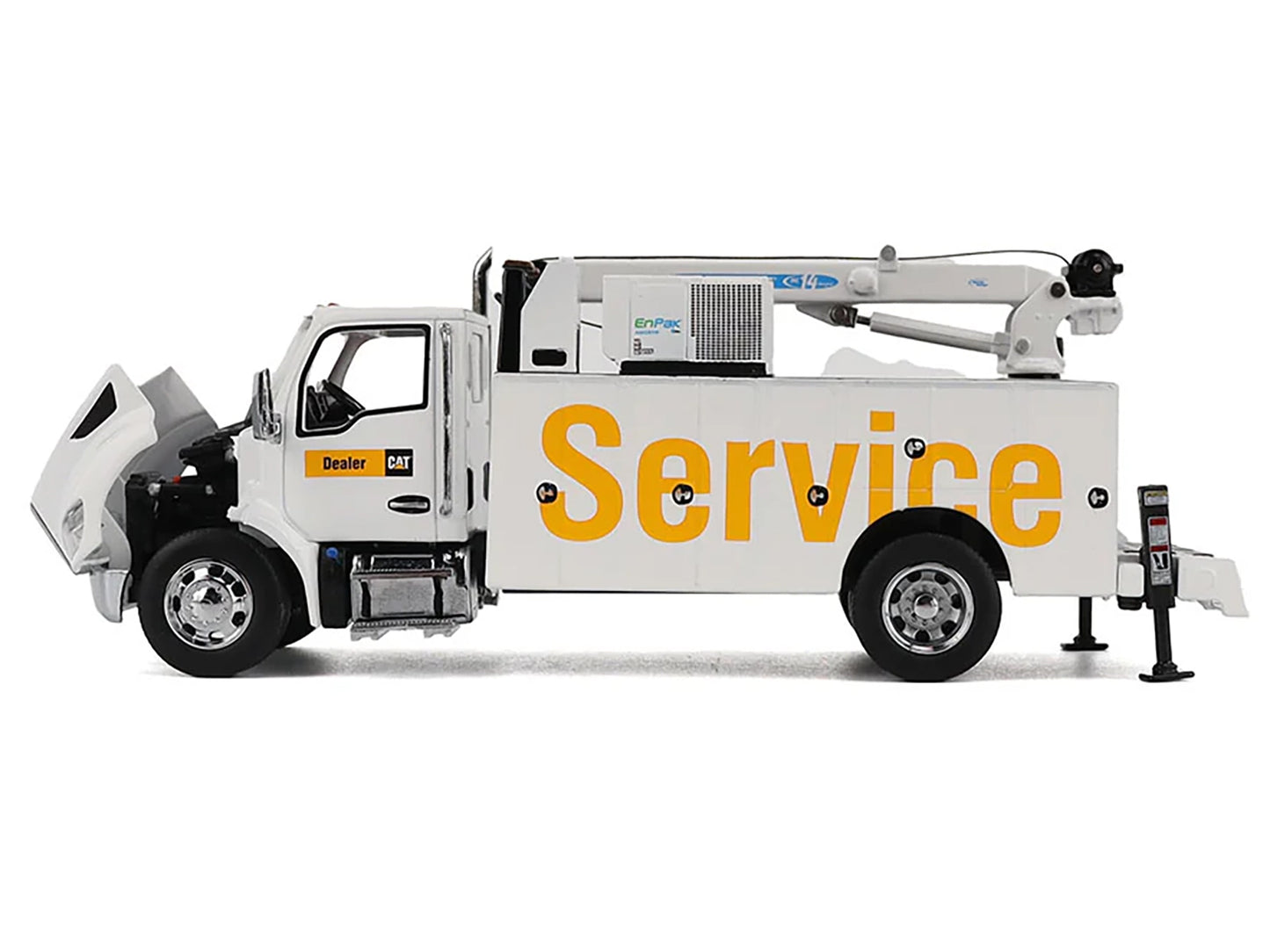 Kenworth T380 Auto-Crane Titan 85 Truck with Miller EnPak White "Transport Series" 1/50 Diecast Model by Masters <h2>Kenworth Masters</h2> <p>High-quality car perfect for collectors and enthusiasts. F