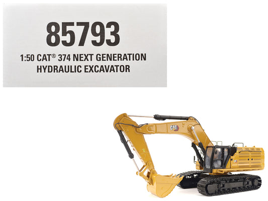 CAT Caterpillar 374 Hydraulic Excavator Yellow "High Line" Series 1/50 T&y Diecast Model by T&y Diecast Masters