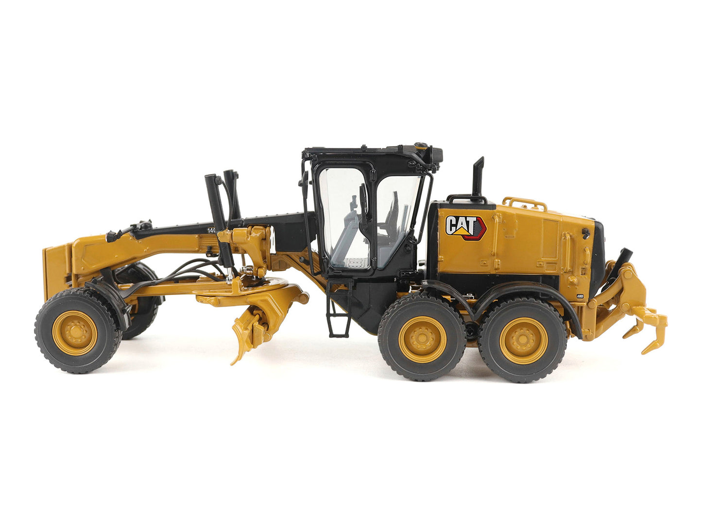 CAT Caterpillar 140 LVR Motor Grader Yellow with Black Top "High Line" Series 1/50 Diecast Model by Diecast Masters