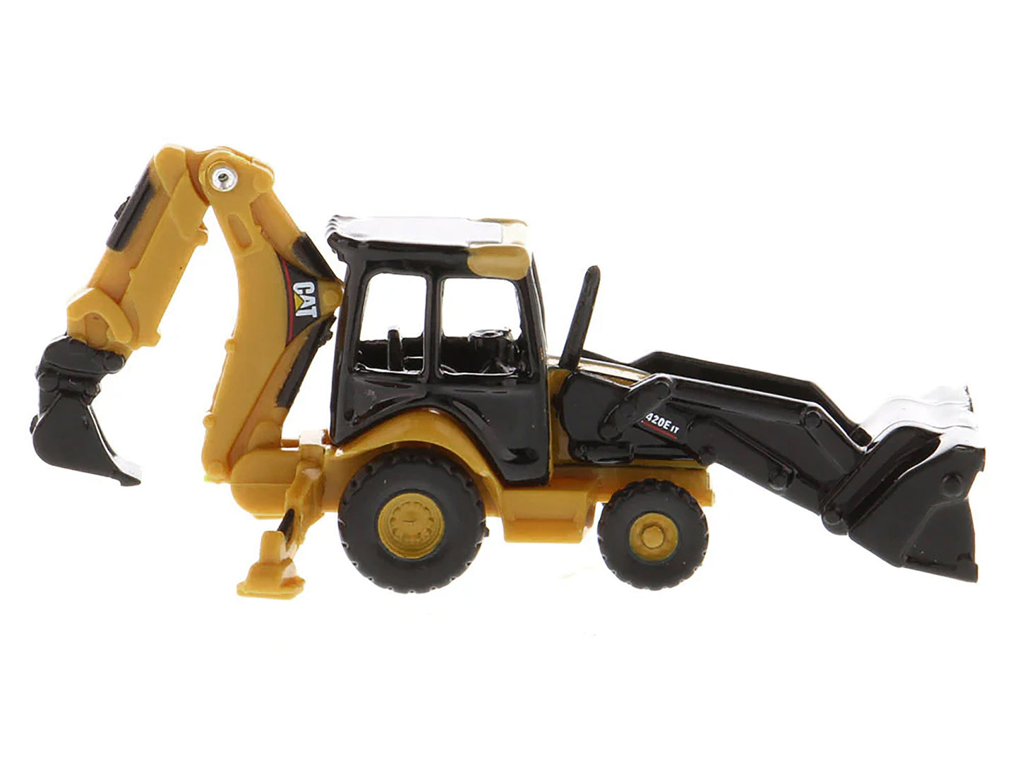 CAT Caterpillar 420E Backhoe Loader Yellow "Micro-Constructor" Series Diecast Model by Masters <h2>CAT Masters</h2> <p>High-quality car perfect for collectors and enthusiasts. Features detailed interi