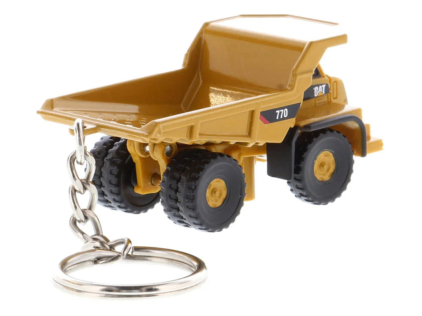 CAT Caterpillar 770 Off-Highway Truck Keychain Yellow Diecast Model by Masters <h2>CAT Masters</h2> <p>High-quality car perfect for collectors and enthusiasts. Features detailed interior exterior craf