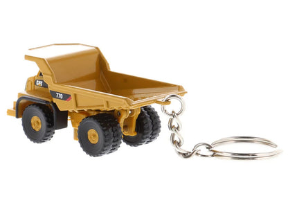 CAT Caterpillar 770 Off-Highway Truck Keychain Yellow Diecast Model by Masters <h2>CAT Masters</h2> <p>High-quality car perfect for collectors and enthusiasts. Features detailed interior exterior craf