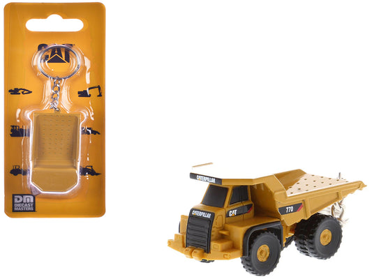 CAT Caterpillar 770 Off-Highway Truck Keychain Yellow Diecast Model by Masters <h2>CAT Masters</h2> <p>High-quality car perfect for collectors and enthusiasts. Features detailed interior exterior craf