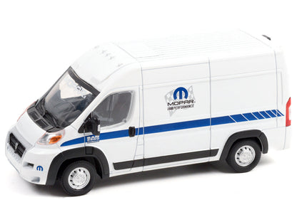GreenLight 2018 RAM ProMaster 2500 Cargo High Roof Van "MOPAR Performance" White with Blue Stripes 1/43 Diecast Model Car by <h2>2018 Greenlight</h2> <p>High-quality perfect for collectors and enthusi