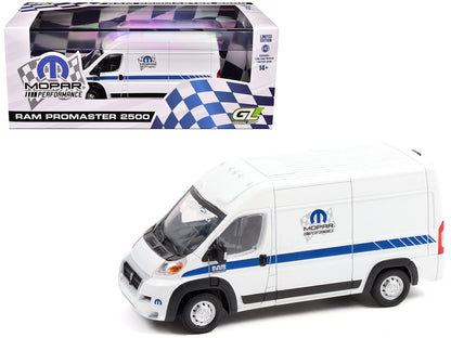GreenLight 2018 RAM ProMaster 2500 Cargo High Roof Van "MOPAR Performance" White with Blue Stripes 1/43 Diecast Model Car by <h2>2018 Greenlight</h2> <p>High-quality perfect for collectors and enthusi