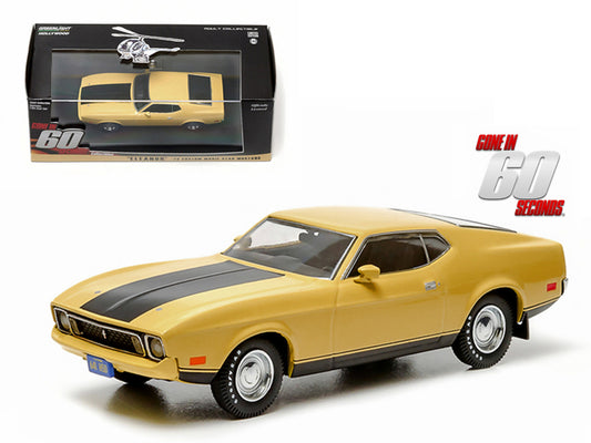1973 Ford Mustang Mach 1 Yellow Movie (1974) 1/43 Diecast Model Car - Greenlight