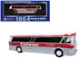 1964 MCI MC-5A Coach Bus "Trailways Chicago" White with Red Stripes "Vintage Bus & Motorcoach Collection" Limited Edition to 504 pieces Worldwide 1/87 (HO) Diecast Model by Iconic Replicas