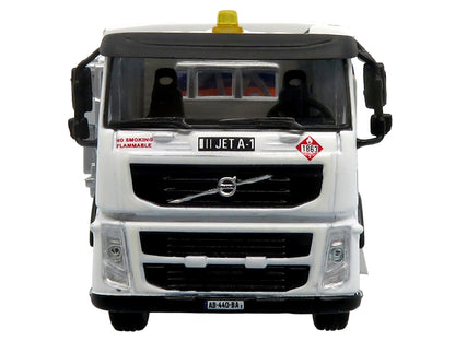Volvo FM500 with Esterer Aviation Refueling Tanker Truck "Gulf Aviation" White with Blue Stripes Limited Edition 1/87 (HO) Diecast Model by Iconic Replicas