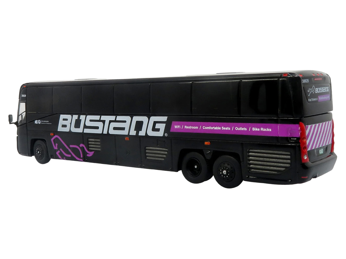 MCI D4520 Commuter Coach Bus "Bustang - Colorado Department of Transportation" Black "The Bus & Motorcoach Collection" Limited Edition to 504 pieces Worldwide 1/87 (HO) Scale T&y Diecast Model by Iconic Replicas