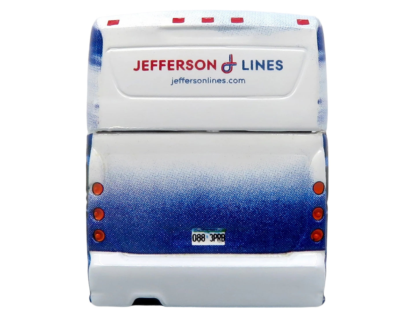 MCI D4520 Commuter Coach Bus "Jefferson Lines" White with Blue Graphics "The Bus & Motorcoach Collection" Limited Edition to 504 pieces Worldwide 1/87 (HO) Scale T&y Diecast Model by Iconic Replicas