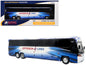 MCI D4520 Commuter Coach Bus "Jefferson Lines" White with Blue Graphics "The Bus & Motorcoach Collection" Limited Edition to 504 pieces Worldwide 1/87 (HO) Scale T&y Diecast Model by Iconic Replicas