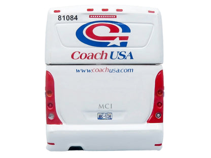 MCI D4520 Commuter Coach Bus "Coach USA" White with Blue and Red Stripes "The Bus & Motorcoach Collection" Limited Edition to 504 pieces Worldwide 1/87 (HO) Scale T&y Diecast Model by Iconic Replicas
