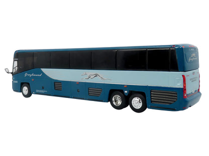 MCI D4520 Commuter Coach Bus "Greyhound Lines" Blue with Light Blue Stripes "The Bus & Motorcoach Collection" Limited Edition to 504 pieces Worldwide 1/87 (HO) Scale T&y Diecast Model by Iconic Replicas