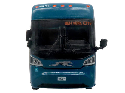 MCI D4520 Commuter Coach Bus "Greyhound Lines" Blue with Light Blue Stripes "The Bus & Motorcoach Collection" Limited Edition to 504 pieces Worldwide 1/87 (HO) Scale T&y Diecast Model by Iconic Replicas