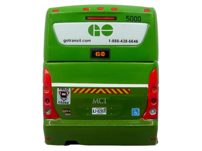MCI D4520 Commuter Coach Bus "GO Transit" Green and White "The Bus & Motorcoach Collection" Limited Edition to 504 pieces Worldwide 1/87 (HO) Scale T&y Diecast Model by Iconic Replicas