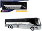 Prevost H3-45 Coach Bus "Greyhound Scenicruiser Service" White and Raw Metal "The Bus & Motorcoach Collection" Limited Edition to 504 pieces Worldwide 1/87 (HO) Scale T&y Diecast Model by Iconic Replicas