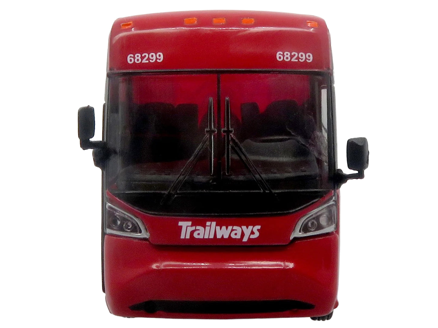 MCI D4520 Commuter Coach Bus "Burlington Trailways" Red with White Graphics "The Bus & Motorcoach Collection" Limited Edition to 504 pieces Worldwide 1/87 (HO) Scale T&y Diecast Model by Iconic Replicas