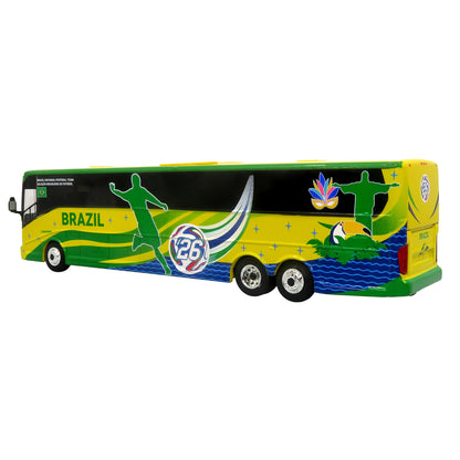 Van Hool CX-45 Coach Bus "Brazil National Football Team" Yellow and Green with Graphics "International Federation of the Global Game" Series Limited Edition to 504 pieces Worldwide 1/87 (HO) Diecast Model by Iconic Replicas